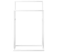 Helloshop26 Porte-serviettes sur pied 2 barres - Blanc
