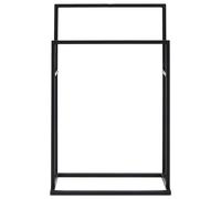 Helloshop26 Porte-serviettes sur pied - Noir