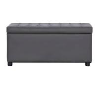 Helloshop26 Pouf banquette pliable - Gris