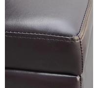 Helloshop26 Pouf-coffre banc de rangement - Brun