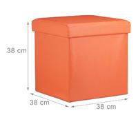 Helloshop26 Pouf-coffre pliant - Or