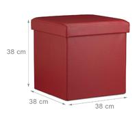 Helloshop26 Pouf pliable - Bordeaux