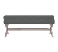 Helloshop26 Repose-pieds coffre - Gris foncé