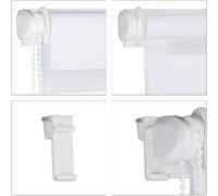 HelloShop26 Store Double Tamisant 60x150 cm Blanc