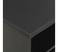 Helloshop26 Table haute mange debout avec rangement - Noir
