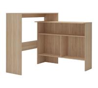 Helloshop26 Table haute mange-debout - Beige