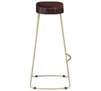Helloshop26 Tabouret de bar bois - Marron