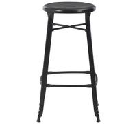 Helloshop26 Tabouret de bar - Noir