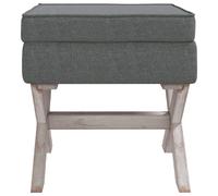 Helloshop26 Tabouret repose-pieds rangement - Gris foncé