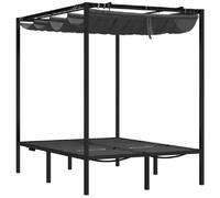Helloshop26 Transat double avec rideaux - Anthracite