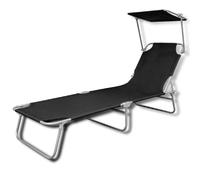 Helloshop26 Transat inclinable - Noir