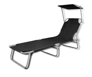 Helloshop26 Transat inclinable - Noir
