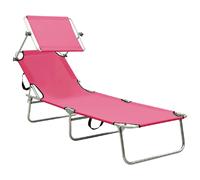 Helloshop26 Transat pliable avec auvent - Rose