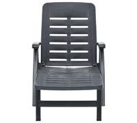 Helloshop26 Transat pliable en plastique - Anthracite