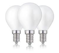 Hellum Ampoule LED E14 goutte G45, lot de 10, 4,5W, remplace 40W, mat | Ampoule LED E14 goutte G45, petit culot à vis, LED filament vintage, blanc chaud 2700 K, 470 lm, verre mat, lot de 10, 208214
