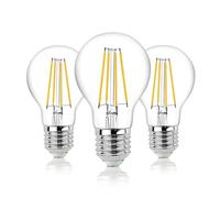 Hellum Ampoule LED E27 goutte G45 intensité variable, lot de 5, 7,3W | Ampoule LED E27 goutte G45, gros culot à vis, LED filament vintage, blanc chaud 2700 K, 806 lm, RA90, verre clair, 206517