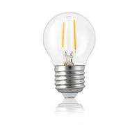 Hellum Ampoule LED E27 mini globe, 2,2W, remplace 25W, verre clair | Ampoule LED E27 mini globe, gros culot à vis, LED filament vintage, ampoule E27 blanc chaud 2700 K, 250 lm, 209105