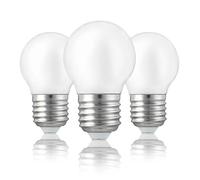 Hellum Ampoule LED E27 mini globe, lot de 3, 2,5W, remplace 25W, verre mat | Ampoule LED E27 mini globe, gros culot à vis, LED filament vintage, ampoule E27 blanc chaud 2700 K, 250 lm, 220452