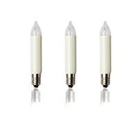 Hellum bougies de remplacement pour arc flottant, 3 pièces petite bougie pour arbre de Noël bougies chaînes lumineuses à l'intérieur avec 20 points de combustion, E10/ 12V/ 3W/ 22 lumens 933031