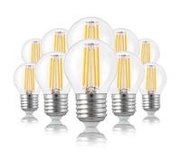 Hellum e27 Ampoule LED goutte, ampoule e27 4,5 W, ampoule LED claire, 470 lumens blanc chaud, lot de 10 mini lampes pour réfrigérateur, lampe à incandescence blanc chaud, mini globe, 220445