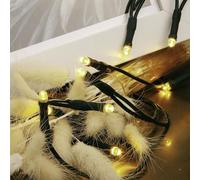 Hellum Guirlande lumineuse 35 LED, 5,10 m de long, pour l'intérieur, blanc chaud classique, < 59 lm, guirlande lumineuse verte avec prise, guirlande lumineuse pour sapin de Noël 579338