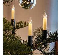 Hellum guirlande sapin, made in Germany, éclairage à clip, 20 lampes, longueur 13,3 m, blanc chaud, intérieur, prise séparable, 3 bougies de rechange, sans LED <59 lm 430066