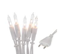 Hellum guirlandes lumineuses d'intérieur, ampoule guirlande noel, 20 guirlande bougie chaude claire, longueur éclairée 2,85m, Couleur du câble blanc, 832082