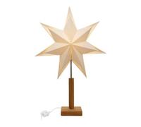Hellum Hellum Lampe LED en papier étoile double couche avec pied en bois 578737 Quantité:1