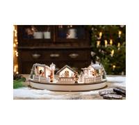 Hellum Hellum Scène de ville en bois LED demi-cercle 8 LED blanc chaud minuterie 6h Quantité:1