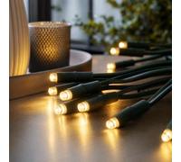 Hellum Mini guirlande lumineuse LED intérieure, 1,35 m de longueur de la lumière 10 LED pour l'intérieur, guirlande lumineuse à LED classique, blanc chaud, avec connecteur, sapin de Noël, guirlande