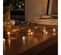 Hellum Mini guirlande lumineuse LED intérieure 7,35 m - Longueur de la lumière 50 LED intérieure - Guirlande lumineuse classique - Blanc chaud - Avec connecteur - Sapin de Noël - Câble d'alimentation