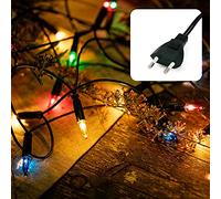 Hellum Pisello LED chaîne lumineuse à l'intérieur, alimenté à l'électricité chaîne lumineuse colorée 35 LED allumée 5,10m, câble vert salon décoration arbre de Noël fiche pour l'intérieur 577686
