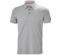 Helly-Hansen Workwear Kensington Tech Polo pour homme - Pull léger et respirant à manches courtes pour une grande mobilité, Gris moyen 931, Taille S