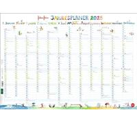 Helme Heine : calendrier mural 2025 illustré avec amour par Helme Heine avec les trois amis. Planificateur annuel pratique 2025 à inscrire (Helme Heine Kalender Heye)