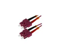 Helos - Cordon de raccordement - SC multi-mode (M) pour SC multi-mode (M) - 10 m - fibre optique - duplex - 50 / 125 microns - OM4 - violet