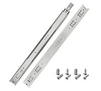 HELPMATE - Glissières de tiroir à ouverture par pression 500 mm - Extension totale - Lot de 2 glissières à billes - Système de glissières pour tiroirs - Acier galvanisé