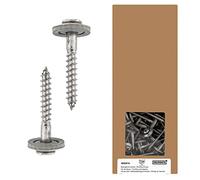 HELPMATE Lot de 250 vis spenglerschrauben 4,5 x 45 mm en acier inoxydable A2, PZ2, DIN 7995, tête bombée avec disque disque, disque d'étanchéité EDPM, argent