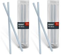 HELPMATE Lot de 4 tiges filetées M12 x 330 mm, acier galvanisé, tiges filetées avec filetage métrique e résistance 4.8, DIN 976, argent