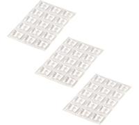 HELPMATE Lot de 45 butoirs en caoutchouc transparents - Petits carrés autocollants - 13 mm x 3,1 mm de hauteur - Butées de bruit et de glissement - Butées de porte