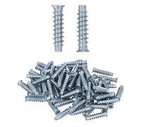 HELPMATE - Lot de 50 vis à tête fraisée Euro - 6,3x25 mm - galvanisées - Vis pour meubles avec entraînement PZ et filetage complet - Idéal pour le bois massif et les panneaux en bois