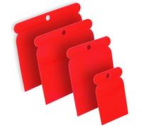 HELPMATE Spatule de peintre en plastique - Lot de 4 spatules pour surfaces pour travaux précis - Spatule pour carrosserie - Fabriqué en Allemagne