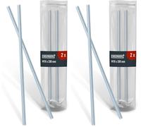 HELPMATE - Tige filetée M10 x 330 mm en acier galvanisé - 2 tiges filetées avec filetage métrique complet - Vis sans tête de e résistance 4.8, DIN 976 (Lot de 2)