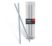 HELPMATE - Tige filetée M10x330 mm en acier inoxydable A2 - 2 pièces - tige filetée à pas métrique et filetage complet argenté - DIN 976