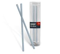 HELPMATE - Tige filetée M12x330 mm en acier inoxydable A2 - 2 pièces - tige filetée à pas métrique et filetage complet argenté - DIN 976