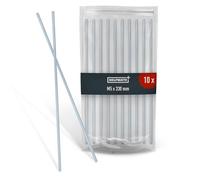 HELPMATE - Tige filetée M5x330 mm en acier zingué - 10 pièces - tige filetée à pas métrique et filetage complet argenté - résistance casse 4.8 - DIN 976