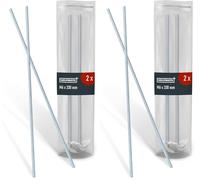 HELPMATE - Tige filetée M6 x 330 mm en acier galvanisé - Lot de 4 tiges filetées avec filetage métrique complet - Vis sans tête classe 4.8, DIN 976