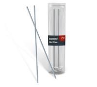 HELPMATE - Tige filetée M6x33 cm en acier inoxydable A2 - 2 pièces - tige filetée à pas métrique et filetage complet argenté - DIN 976