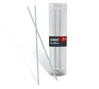 HELPMATE - Tige filetée M6x330 mm en acier galvanisé - 2 pièces - Tige inox filetée avec filetage métrique complet - Tige filetée avec e résistance 4.8 - DIN 976