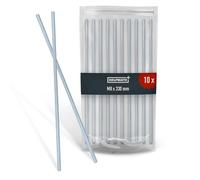 HELPMATE - Tige filetée M8x330 mm en acier zingué - 10 pièces - tige filetée à pas métrique et filetage complet argenté - résistance casse 4.8 - DIN 976