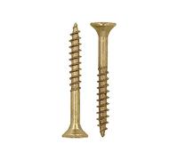 HELPMATE - Vis universelles tête fraisée - 3,5x30 mm - passivées jaune - 800 vis à bois avec entraînement en T et filetage partiel - Boulons pour l'intérieur